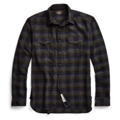 RRL By Ralph Lauren Plaid Brushed Workshirt Green / Blue