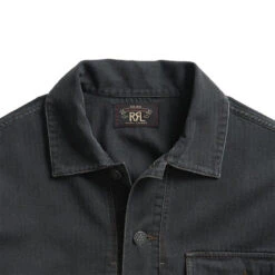 RRL By Ralph Lauren Finn Overshirt Black -Fashion Clothing Store 24118 5
