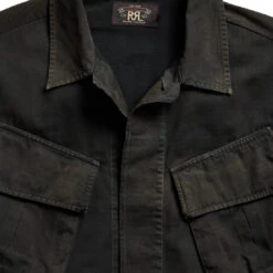 RRL By Ralph Lauren Thacker Pocket Overshirt Dark Grey -Fashion Clothing Store 24119 3