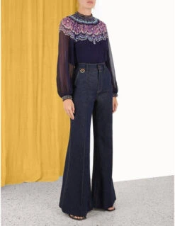 Zimmermann | Celestial Gemini Daisy Blouse - Gemini Daisy -Fashion Clothing Store 3.4648tcel.gmd .gemini daisy side 1