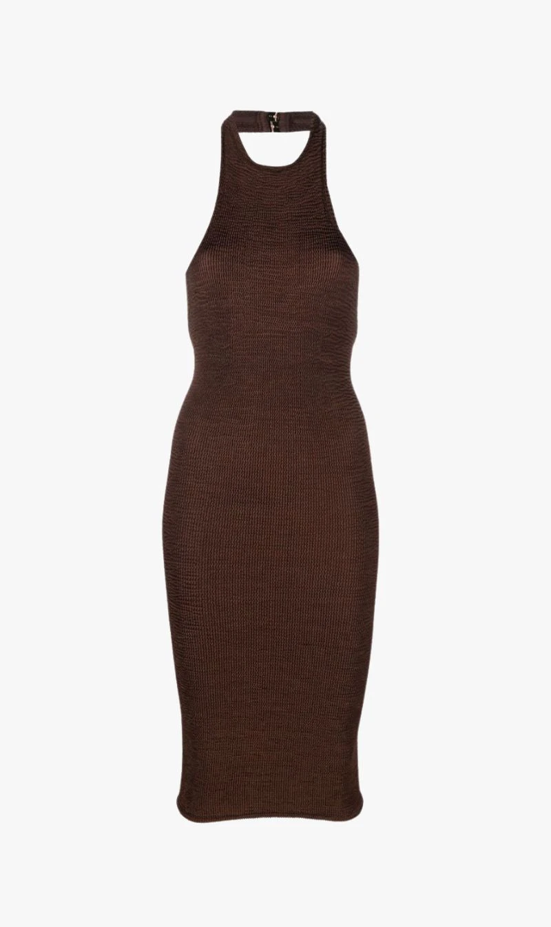 Hunza G | Polly Dress - Metallic Chocolate 3 Hunza G | Polly Dress - Metallic Chocolate