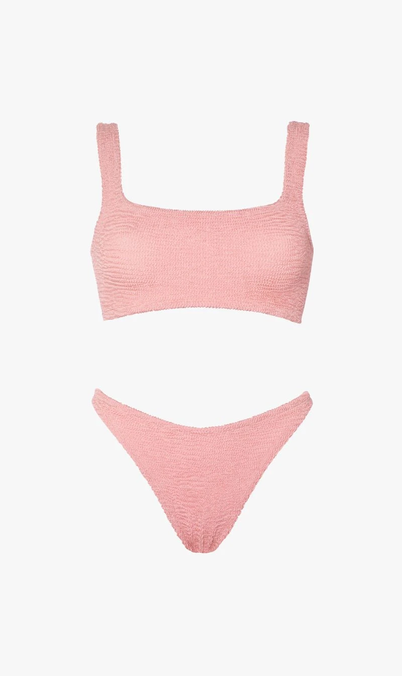 Hunza G | Xandra Bikini - Metallic Dusty Pink 3 Hunza G | Xandra Bikini - Metallic Dusty Pink