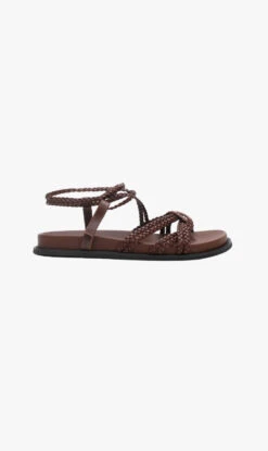 La Tribe | Plaited Sandal - Chocolate