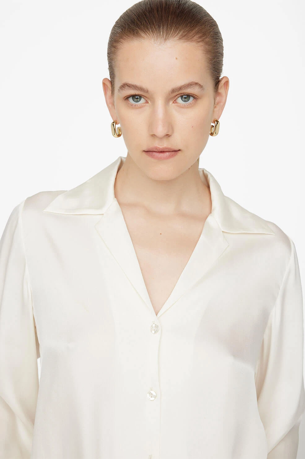 Anine Bing | Mylah Shirt - Pearl 7 Anine Bing | Mylah Shirt - Pearl - Image 5