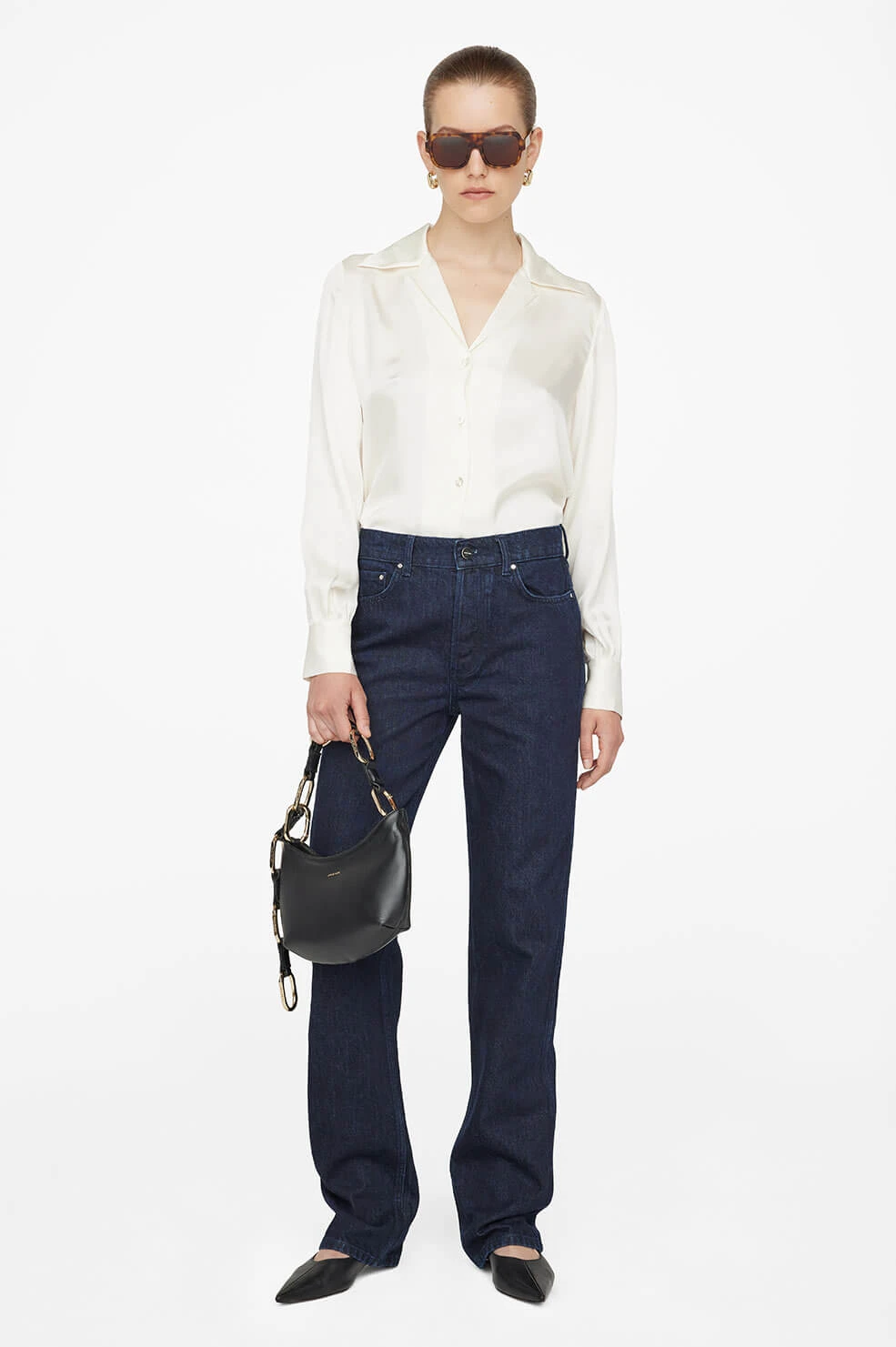 Anine Bing | Mylah Shirt - Pearl 4 Anine Bing | Mylah Shirt - Pearl - Image 2