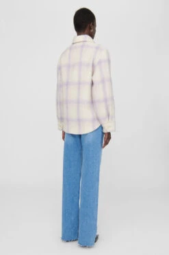 Anine Bing | Phoebe Jacket - Lavender And Cream Check -Fashion Clothing Store AB PHOEBE JACKET LAVENDER AND CREAM CHECKA 01 7153 543 1242 1700x 91111a72 f56f 4d3a 822b be46e62f2238