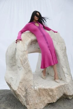 Acler | Flint Dress - Flamingo Mix -Fashion Clothing Store AC2204074D FLINT DRESS FLAMINGO MIX