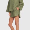 Jasmine And Will | Anjuna Linen Set - Olive -Fashion Clothing Store AnjunaLinenSetOlive