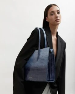 Deadly Ponies | Crush Tote Maxi Croc - Dusk -Fashion Clothing Store CRUSH TOTE MAXI DUSK CROC 2