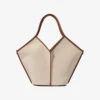 Hereu | Calella Leather Trimmed Tote Bag - Beige/Chestnut -Fashion Clothing Store CalellaBagBeige Chestnut