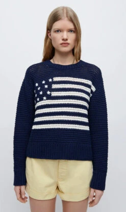 RE/DONE | 50s Crewneck Sweater - Navy Multi