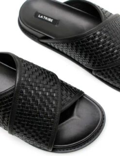La Tribe | Woven Crossover Slide - Black -Fashion Clothing Store LATRIBEWOVENCROSSOVERSLIDE3 1181x d5c53bc8 0e13 434e add8 5b09eeedd199