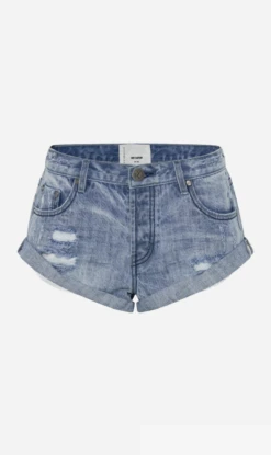 One Teaspoon | Bandit Low Waist Denim Short - Fresh Blue