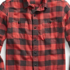 RRL By Ralph Lauren Farrell Workshirt Twill Plaid L/S Red / Black -Fashion Clothing Store RRL by Ralph Lauren Farrell Workshirt Twill Plaid LS Red Black 16387 3 1