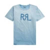 RRL By Ralph Lauren S/S Logo T-Shirt Surplus Blue -Fashion Clothing Store RRL by Ralph Lauren SS Logo T Shirt Curplus Blue 16063 1