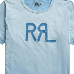 RRL By Ralph Lauren S/S Logo T-Shirt Surplus Blue -Fashion Clothing Store RRL by Ralph Lauren SS Logo T Shirt Curplus Blue 16063 3