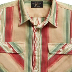 RRL By Ralph Lauren Southwestern Jacquard Workshirt RI-494 Tan / Multi -Fashion Clothing Store RRL by Ralph Lauren Southwestern Jacquard Workshirt RI 494 Tan Multi 26710 3