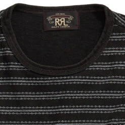 RRL By Ralph Lauren Indigo Striped Jersey T-Shirt Black Multi -Fashion Clothing Store RRLbyRalphLaurenIndigoStripedJerseyT ShirtBlackMulti30076 3