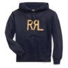 RRL By Ralph Lauren Logo Fleece Hoodie Faded Navy -Fashion Clothing Store RRLbyRalphLaurenLogoFleeceHoodieFadedNavy30075 1