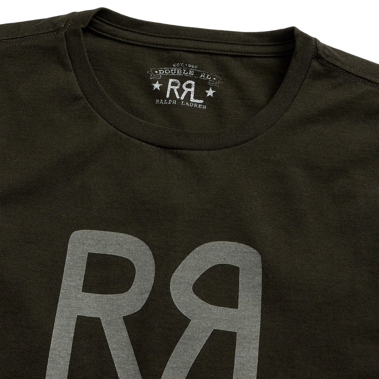RRL By Ralph Lauren Logo Jersey T-Shirt Faded Black Canvas 6 RRL By Ralph Lauren Logo Jersey T-Shirt Faded Black Canvas - Image 4