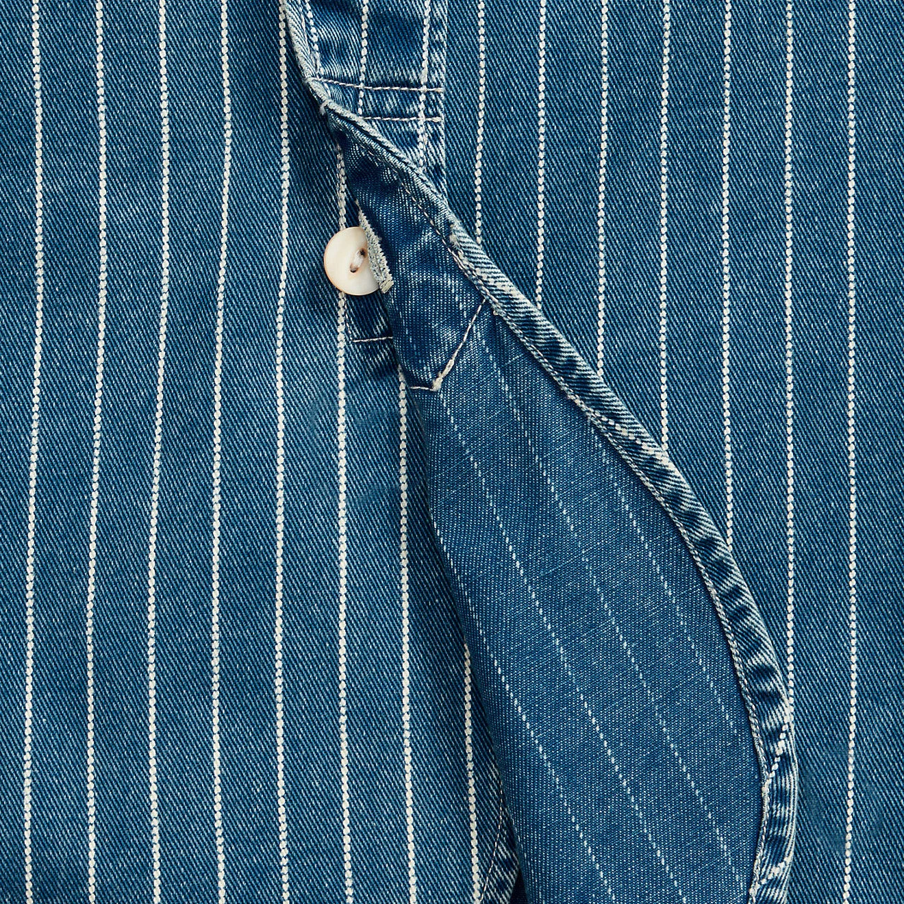 RRL By Ralph Lauren Striped Indigo Twill Workshirt Med Indigo 7 RRL By Ralph Lauren Striped Indigo Twill Workshirt Med Indigo - Image 5