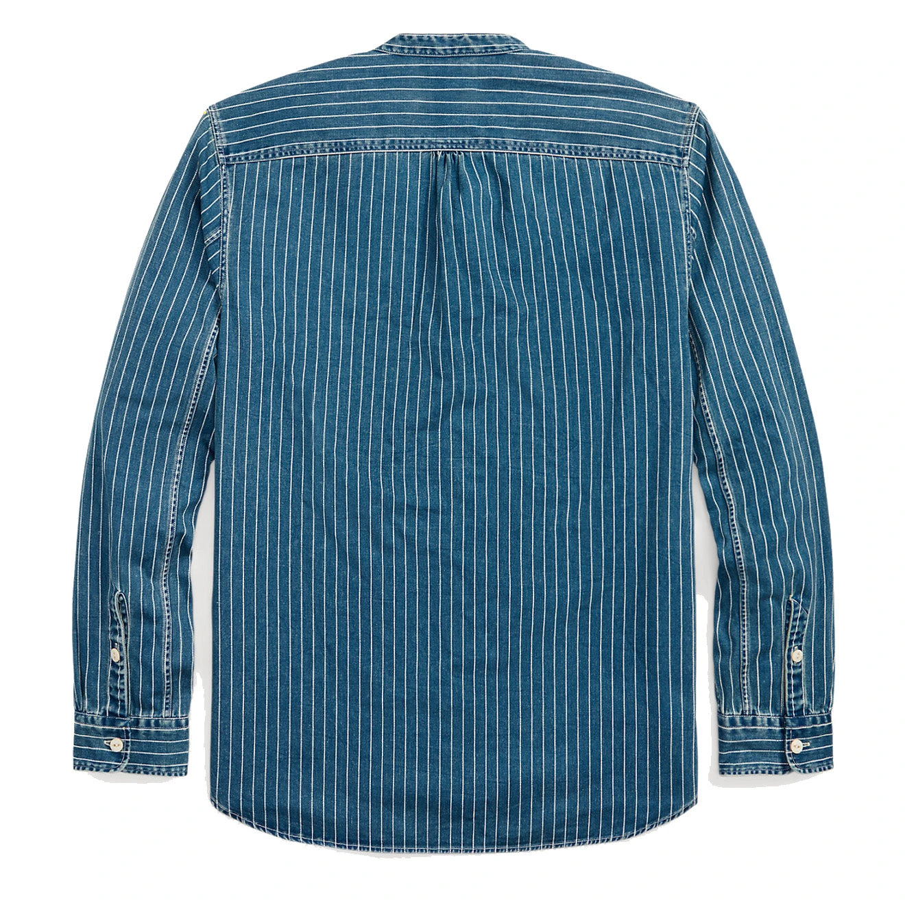RRL By Ralph Lauren Striped Indigo Twill Workshirt Med Indigo 4 RRL By Ralph Lauren Striped Indigo Twill Workshirt Med Indigo - Image 2
