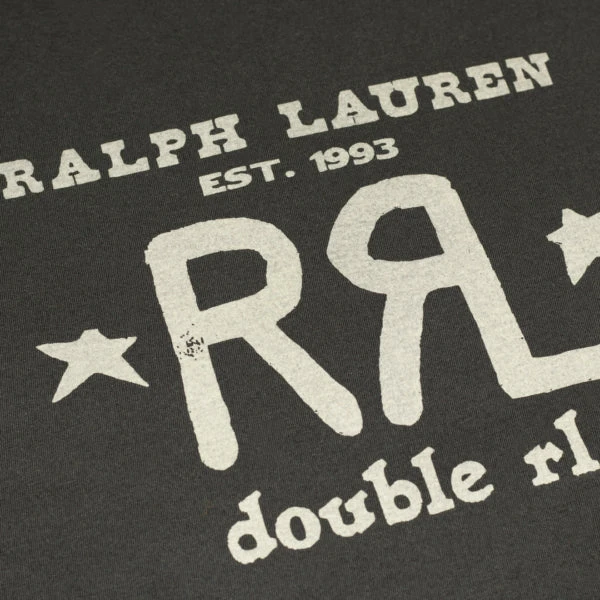 RRL By Ralph Lauren Graphic Logo T-Shirt Faded Black Canvas 6 RRL By Ralph Lauren Graphic Logo T-Shirt Faded Black Canvas - Image 4