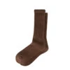 Rototo Loose Pile Crew Socks Chocolate -Fashion Clothing Store RoToTo Loose Pile Crew Socks Chocolate 01
