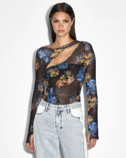 Ksubi | Transfer Ls Top - Cyberflora -Fashion Clothing Store TOP TRANSFER LS CYBERFLORA 2094