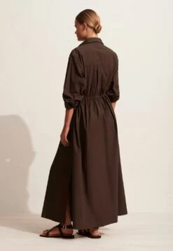 Matteau | Drawcord Shirt Dress - Carob -Fashion Clothing Store The Drawcord Shirt Dress Carob 4 5000x b16cd3c6 e1ce 4c54 ab06 4a28c9fb3eaa