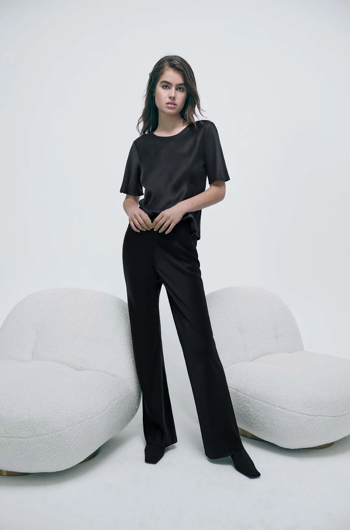 Silk Laundry | Bias Cut Pants - Black 4 Silk Laundry | Bias Cut Pants - Black - Image 2