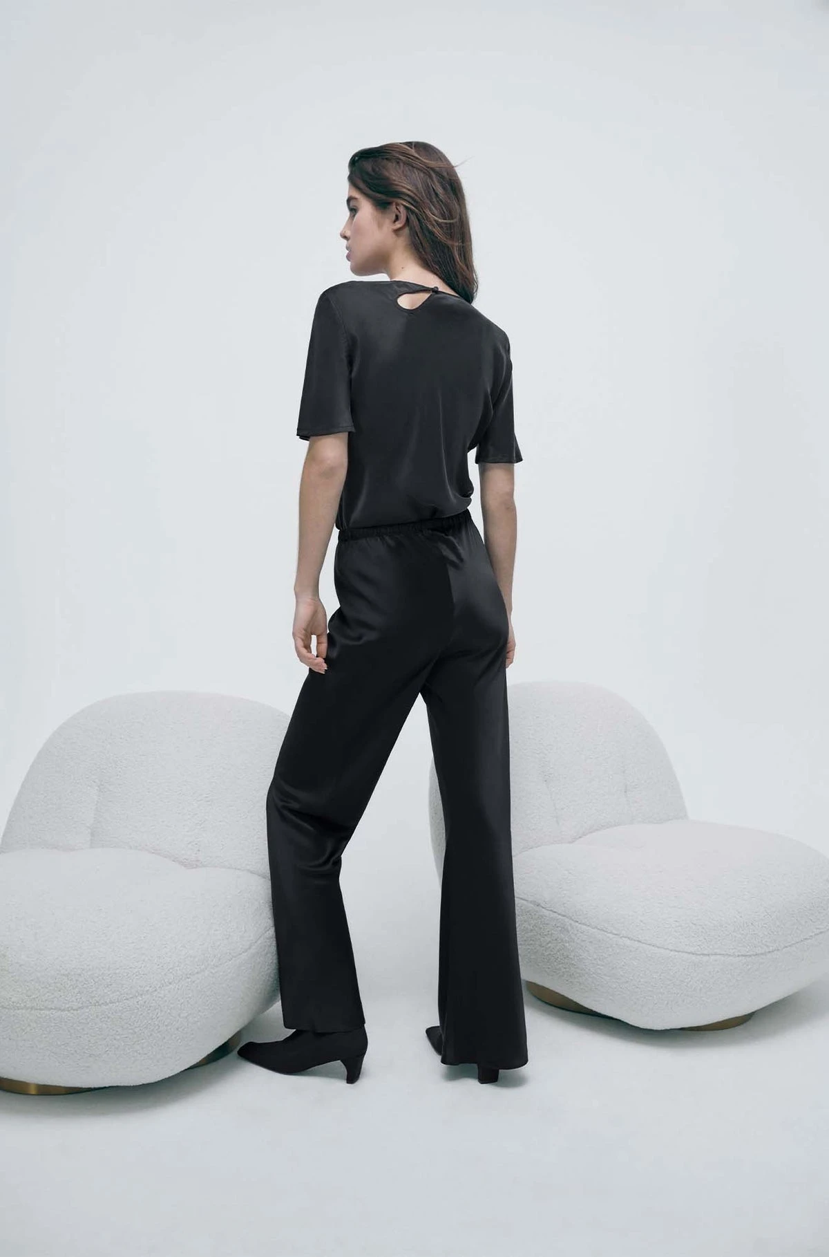 Silk Laundry | Bias Cut Pants - Black 5 Silk Laundry | Bias Cut Pants - Black - Image 3
