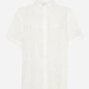 Matteau | Broderie Trim Shirt - White -Fashion Clothing Store broderietrimshirtwhite