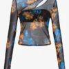 Ksubi | Transfer Ls Top - Cyberflora -Fashion Clothing Store mesh