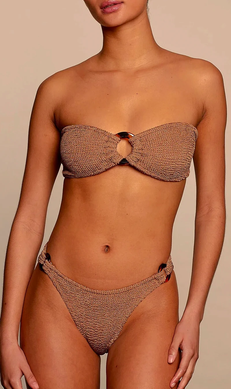 Hunza G | Gloria Bikini - Metallic Cocoa 3 Hunza G | Gloria Bikini - Metallic Cocoa