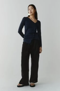 Marle | Sara Top - Blueberry -Fashion Clothing Store p 385dcd66 e96e 4510 9d50 e5e5fb5392c6