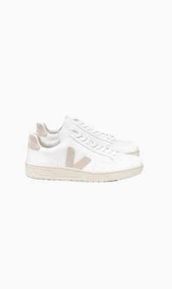 Veja | V-12 Leather - Extra White Sable -Fashion Clothing Store shoesss