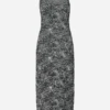 Proenza Schouler White Label | Speckle Knit Dress - Pearl/Black -Fashion Clothing Store swuareneck