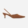 Anine Bing | Willa Slingback Heels - Toffee Suede -Fashion Clothing Store willatoffee